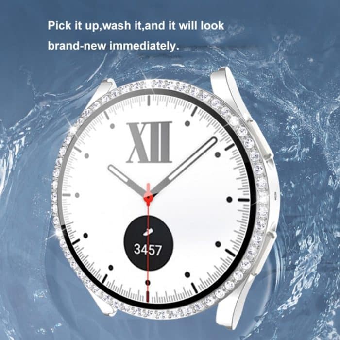 Einreihiges Diamant-PC + Uhrengehäuse aus gehärtetem Glas, For Samsung Galaxy Watch5 44mm – Bild 3