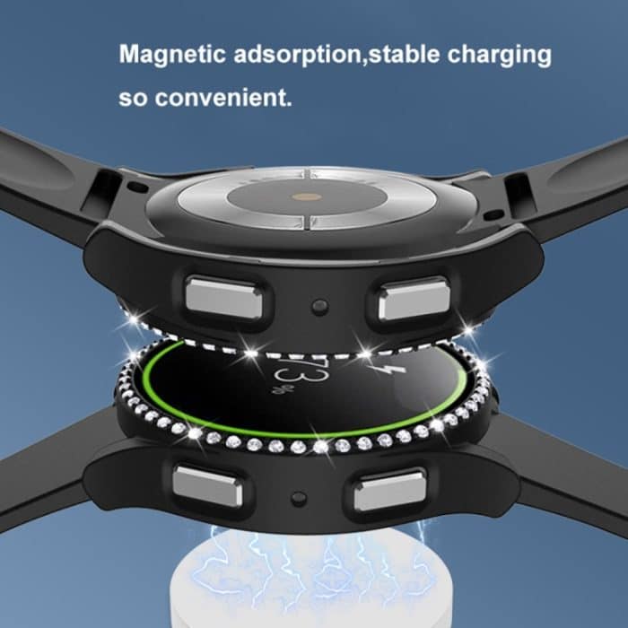 Einreihiges Diamant-PC + Uhrengehäuse aus gehärtetem Glas, For Samsung Galaxy Watch5 44mm – Bild 4