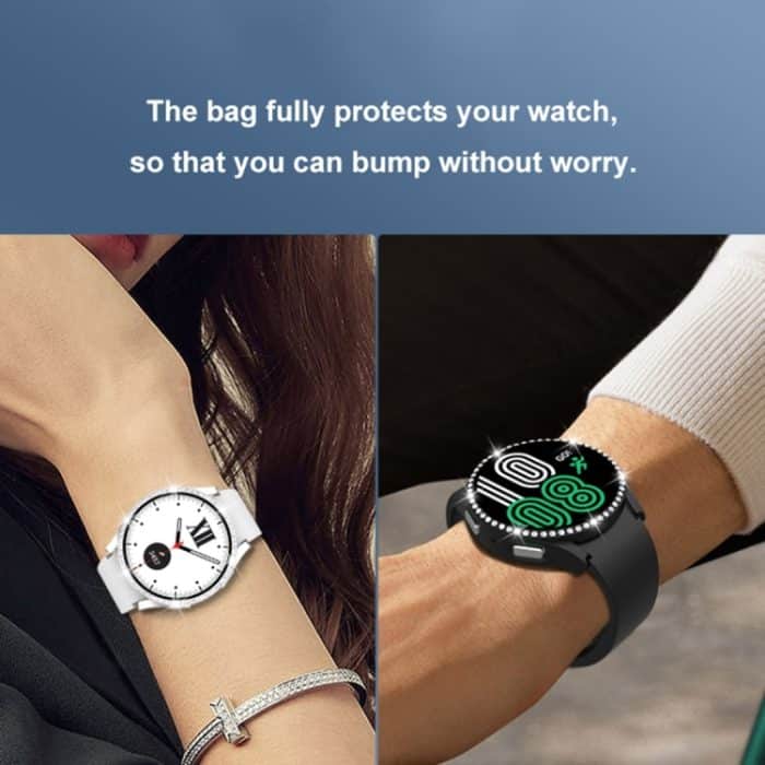 Einreihiges Diamant-PC + Uhrengehäuse aus gehärtetem Glas, For Samsung Galaxy Watch5 44mm – Bild 5