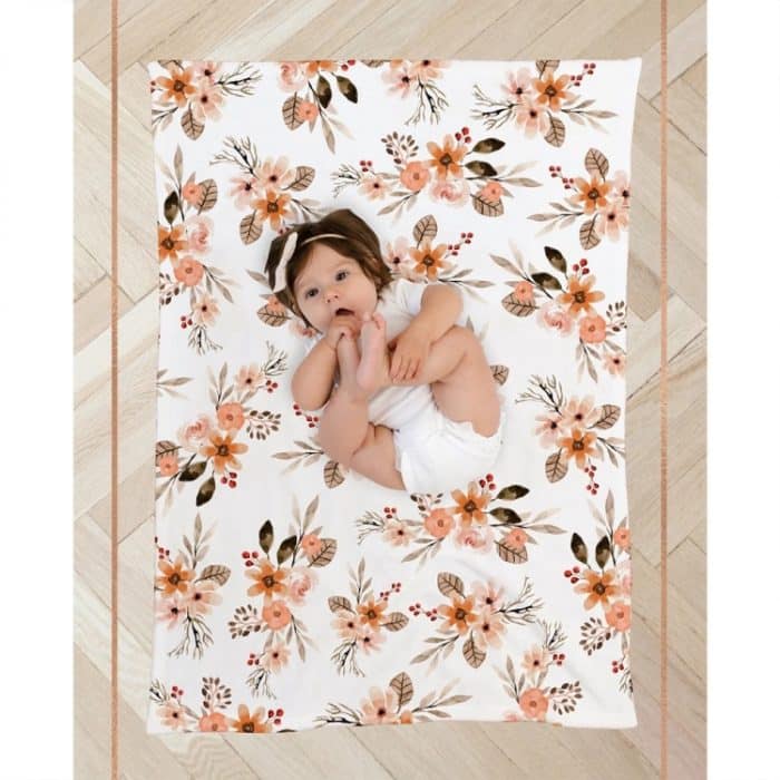 Dreiteiliger Wickelschal, Mütze und Stirnband für Neugeborene – Bild 2