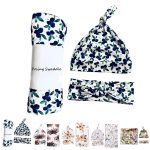 Dreiteiliger Wickelschal, Mütze und Stirnband für Neugeborene – Bild 8