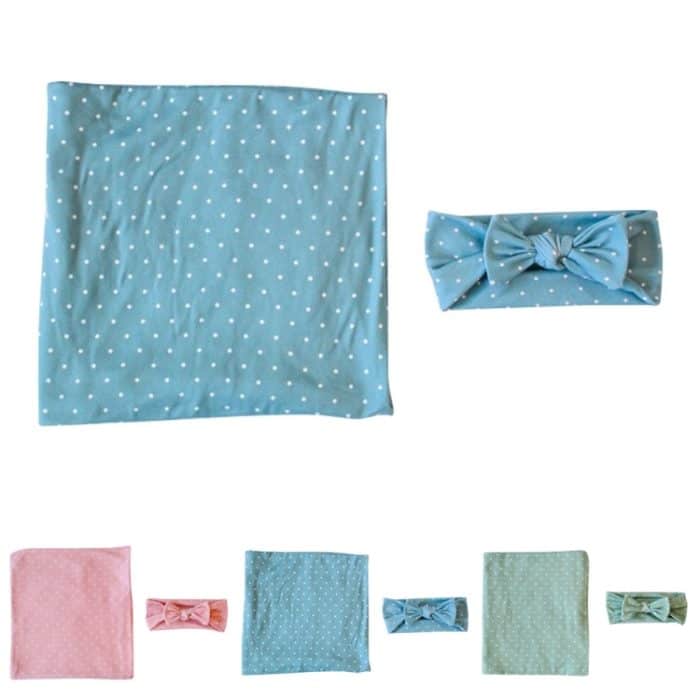 Pucktuch-Stirnband mit Punktmuster für Neugeborene – Bild 6