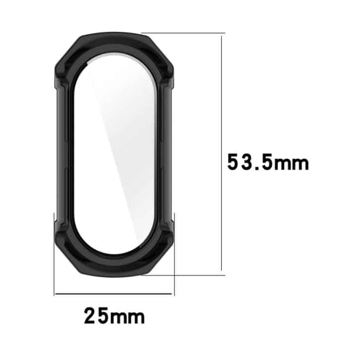 Integriertes Uhrenschutzgehäuse aus PC + gehärtetem Glas, For Xiaomi Mi Band 8 – Bild 2