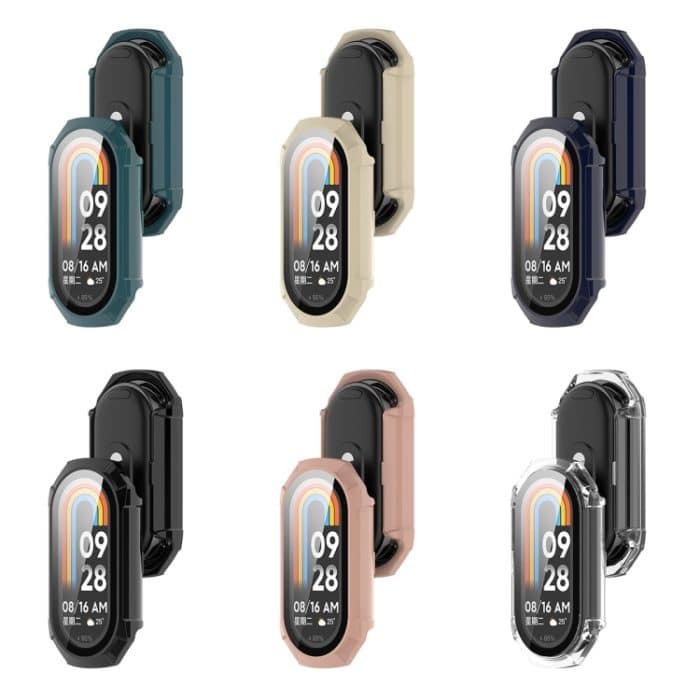 Integriertes Uhrenschutzgehäuse aus PC + gehärtetem Glas, For Xiaomi Mi Band 8 – Bild 3