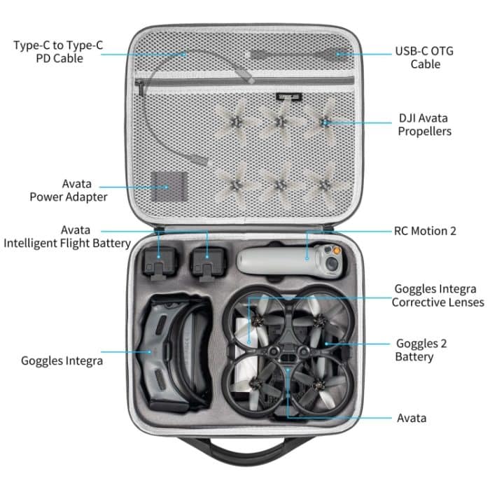 STARTRC Tragbare Handtasche Schulter PU Aufbewahrungstasche, For DJI Avata PU Storage Bag – Bild 6