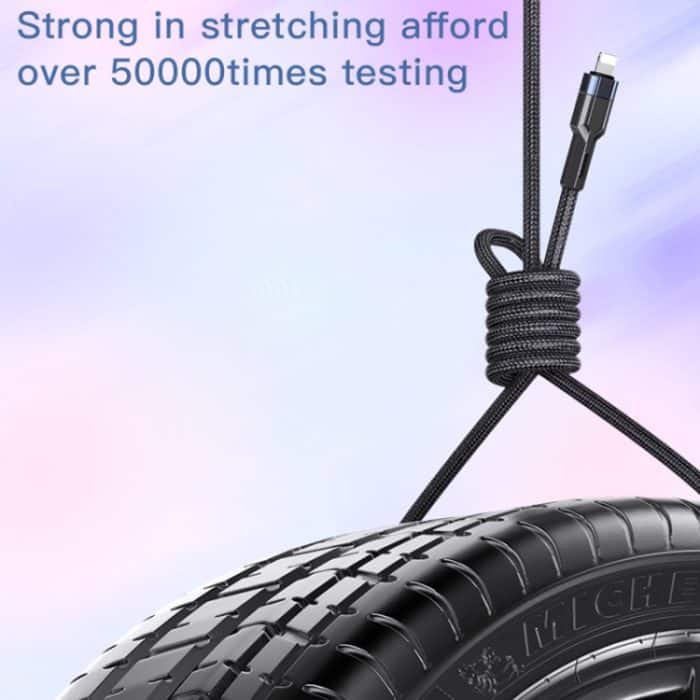 YESIDO CA107 1,2 m 2,4 A USB-C/Typ-C auf 8 Pin OD0,6 Ladedatenkabel – Bild 10