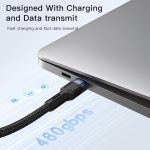 YESIDO CA108 1,2 m 60 W USB-C/Typ-C auf Typ-C OD0,6 Ladedatenkabel – Bild 3
