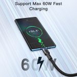 YESIDO CA108 1,2 m 60 W USB-C/Typ-C auf Typ-C OD0,6 Ladedatenkabel – Bild 5