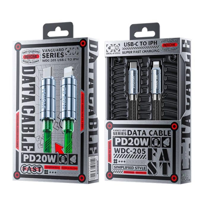 WK WDC-205 PD 20 W USB-C/Typ-C auf 8-poliges Super-Schnelllade-Datenkabel, Länge: 1 m – Bild 7