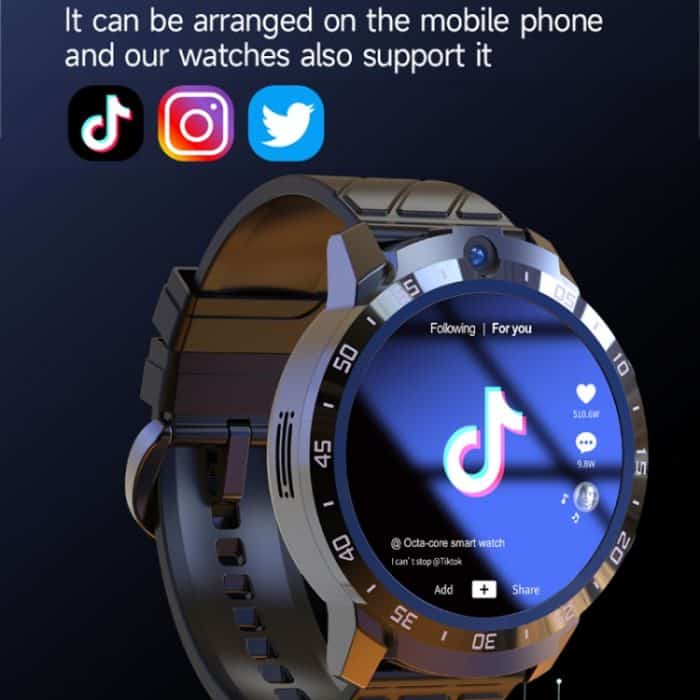 MT27 4G+64G 1,6 Zoll IP67 Wasserdicht 4G Android 8.1 Smart Watch Unterstützung Herzfrequenz/GPS, Silicone Band, Steel Band, Leather Band – Bild 11