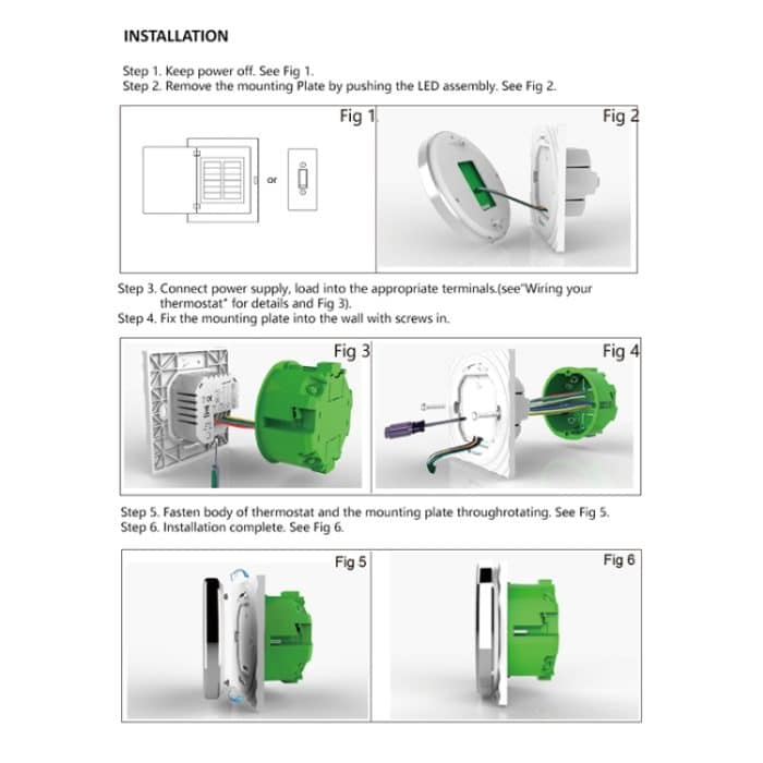 BHT-6001GALW Smart Round Thermostat Wasserheizung LED-Thermostat, With WiFi, Without WiFi – Bild 5