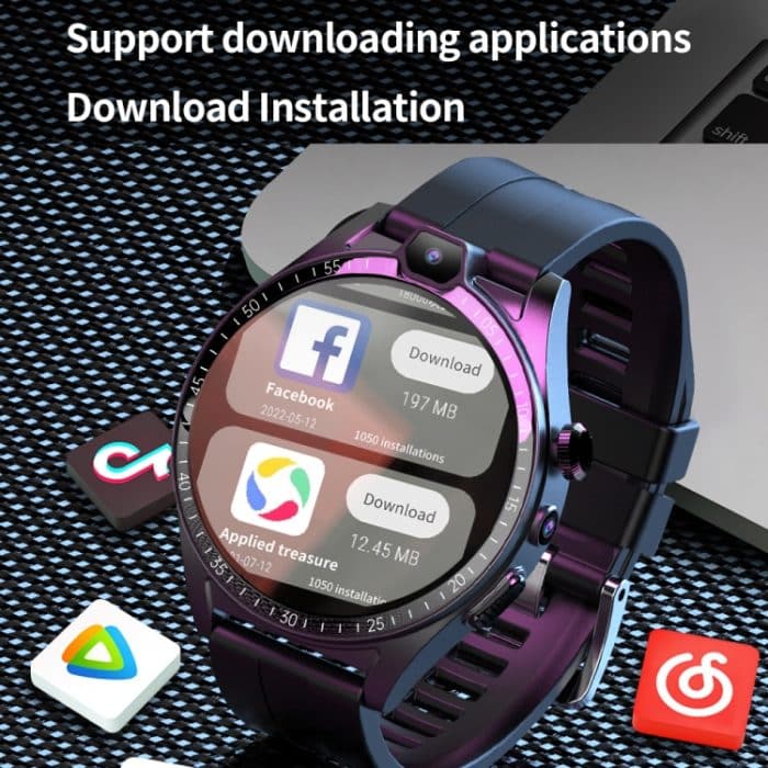 L01 1,43 Zoll IP67 wasserdichte 4G Android 9.0 Smart Watch Unterstützung Gesichtserkennung / GPS, 4G+64G, 4G+128G – Bild 9