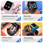 UNIWA X1S 1,9 Zoll IP67 wasserdichte 4G Android 8.1 Dual-Kameras Smartwatch unterstützt Temperaturmessung, 1G+8G, 2G+16G – Bild 5