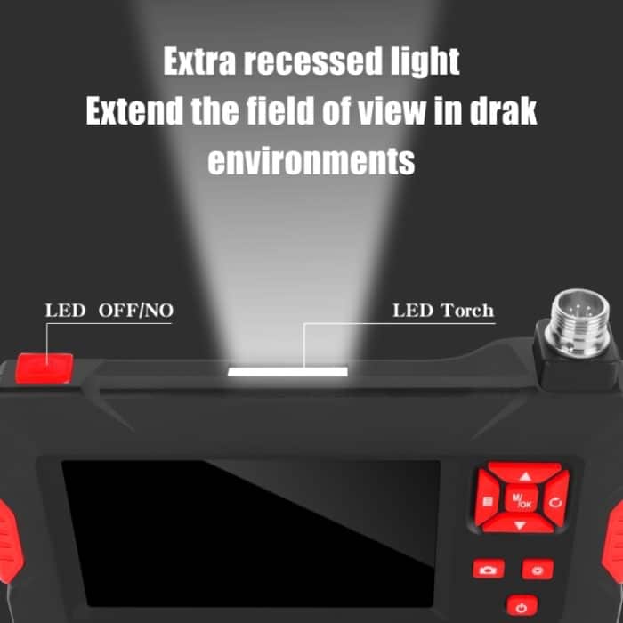 P30 5,5 mm 1080P IP68 Wasserdichtes 4,3-Zoll-Bildschirm-Digitalendoskop mit Doppelkamera, 1m Snake Tube, 3m Snake Tube – Bild 6