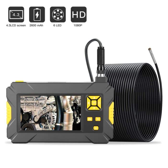 P30 3,9 mm 1080P IP68 Wasserdichtes 4,3-Zoll-Bildschirm-Digitalendoskop mit Doppelkamera, 2m Hard Cable, 5m Hard Cable, 10m Hard Cable – Bild 3