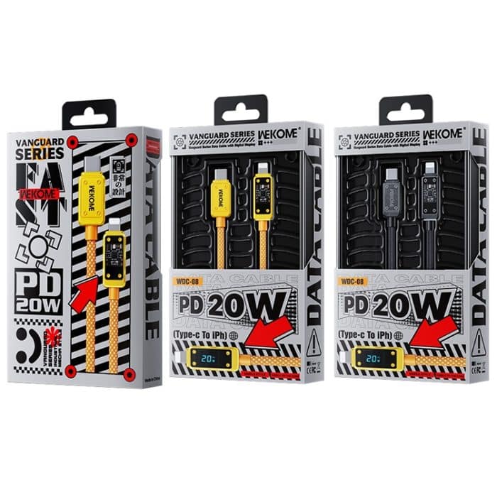 WK WDC-08 PD 20W USB-C/Typ-C auf 8-poliges Digitalanzeige-Datenkabel, Länge: 1 m – Bild 3