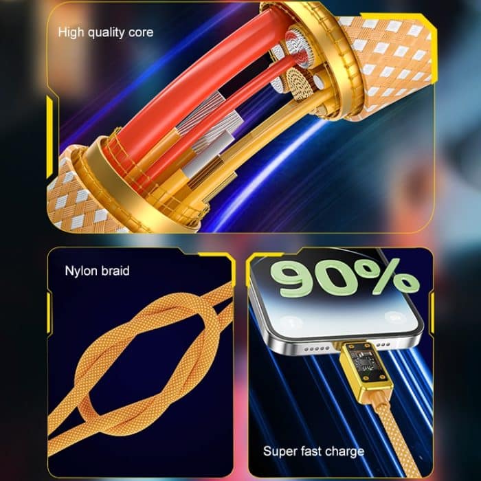 WK WDC-08 PD 20W USB-C/Typ-C auf 8-poliges Digitalanzeige-Datenkabel, Länge: 1 m – Bild 5