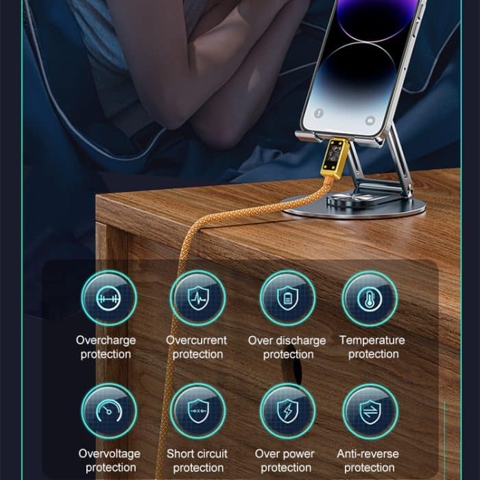 WK WDC-08 PD 20W USB-C/Typ-C auf 8-poliges Digitalanzeige-Datenkabel, Länge: 1 m – Bild 9