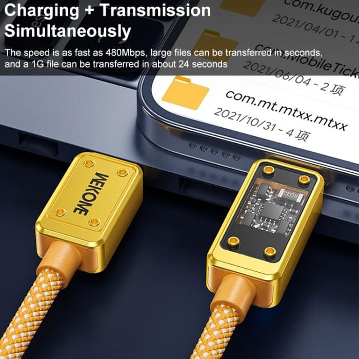 WK WDC-08 PD 20W USB-C/Typ-C auf 8-poliges Digitalanzeige-Datenkabel, Länge: 1 m – Bild 10