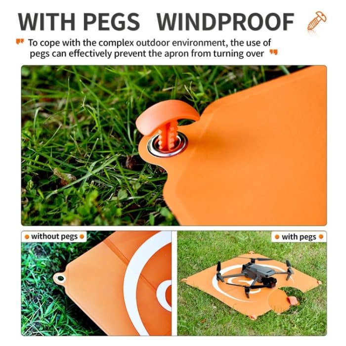 STARTRC Quadratische Drohnen-Parkschürze aus Pappe für DJI Avata / Mini 3 / Mavic 3 Pro, 55cm x 55cm – Bild 5