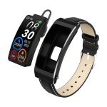 K13S 1,14-Zoll-TFT-Bildschirm-Lederarmband Smart Calling-Armband unterstützt Schlafmanagement/Blutsauerstoffüberwachung, Leather Strap