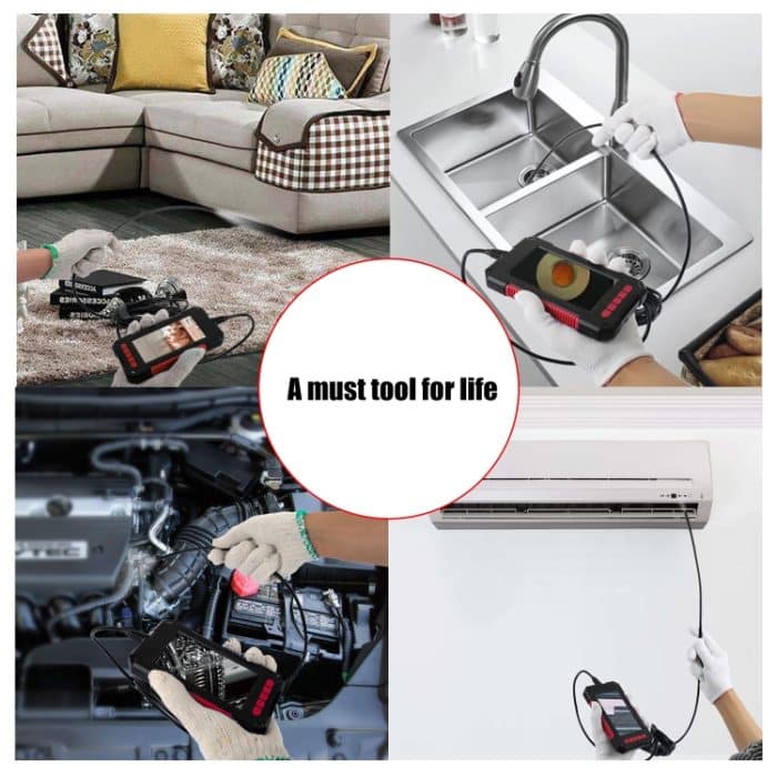 P40 3,9 mm rotes HD-wasserdichtes, tragbares, integriertes Hand-Industrie-Endoskop mit vertikalem Bildschirm, 2m, 5m, 10m – Bild 13