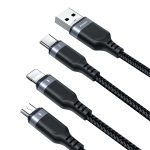 JOYROOM A18 3,5 A USB auf 8 Pin+USB-C/Typ-C+Micro USB 3 in 1 Datenkabel – Bild 2