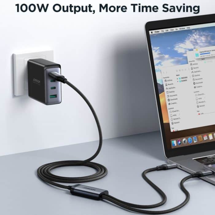 JOYROOM A21 100 W Typ-C auf Dual Typ-C 2-in-1-Ladekabel, Länge: 1,5 m – Bild 6