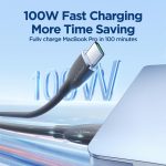 JOYROOM SA29-CC5 100 W USB-C/Typ-C auf USB-C/Typ-C Flüssigsilikon-Schnellladedatenkabel, Länge: 1,2 m – Bild 5