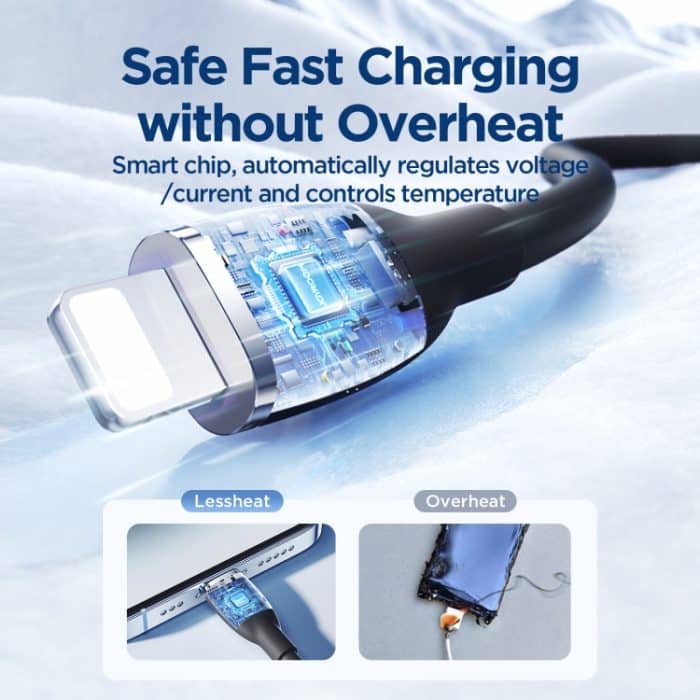 JOYROOM SA29-CL3 30 W USB-C/Typ-C auf 8-poliges Flüssigsilikon-Schnelllade-Datenkabel, Länge: 1,2 m – Bild 4