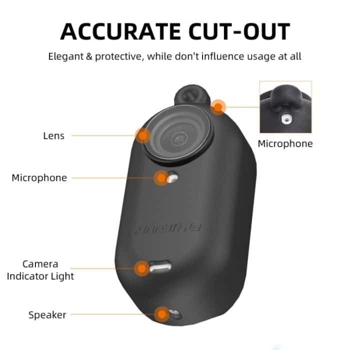 Sunnylife IST-BHT594 Kameragehäuse aus Silikon mit Objektivdeckel und Tragegurt, For Insta360 Go 3 – Bild 5
