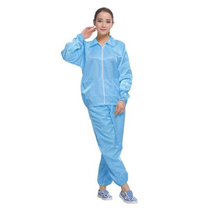 Antistatische Kleidung mit geteiltem Revers, staubfreie Kleidung, Lebensmittelschutz, gestreift, saubere Kleidung, S, M, L, XL, XXL, XXXL
