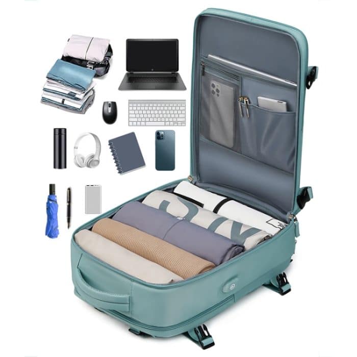 Outdoor-Reisen Schultertasche Laptop-Rucksack mit großer Kapazität, Green, Black, Purple, Khaki, Pink, Dark Green, Army Green – Bild 5