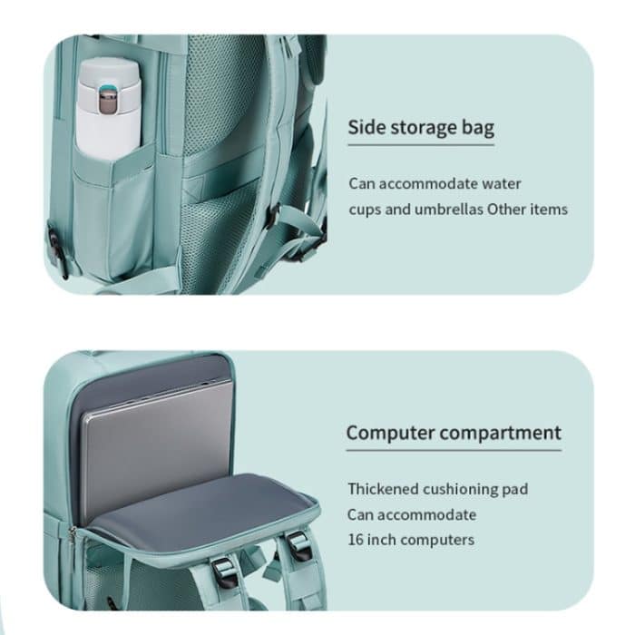 Outdoor-Reisen Schultertasche Laptop-Rucksack mit großer Kapazität, Green, Black, Purple, Khaki, Pink, Dark Green, Army Green – Bild 8