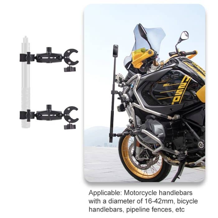 Motorrad-Doppelkopf-Krabbenklemmen, fest montierter Lenker, 18cm, 22cm, 28cm – Bild 6