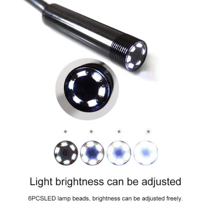 AN97 Wasserdichte Micro-USB-Endoskop-Schlangenrohr-Inspektionskamera für Teile von OTG-Funktions-Android-Handys, mit 6 LEDs, 7mm – Bild 7