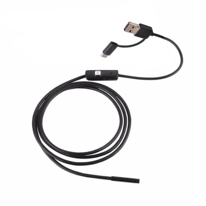 AN100 3-in-1-IP67-wasserdichte USB-C/Typ-C + Micro-USB + USB-HD-Endoskop-Hartrohr-Inspektionskamera für Teile von Android-Mobiltelefonen mit OTG-Funktion, mit 6 LEDs, 5.5mm, 7mm, 8mm – Bild 2