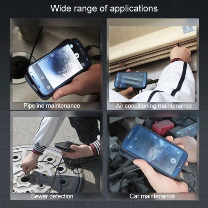 AN100 3-in-1-IP67-wasserdichte USB-C/Typ-C + Micro-USB + USB-HD-Endoskop-Hartrohr-Inspektionskamera für Teile von Android-Mobiltelefonen mit OTG-Funktion, mit 6 LEDs, 5.5mm, 7mm, 8mm – Bild 8