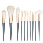 Schönheitspinsel, milchblaue Farbe, fusselfreies Make-up-Pinsel-Set