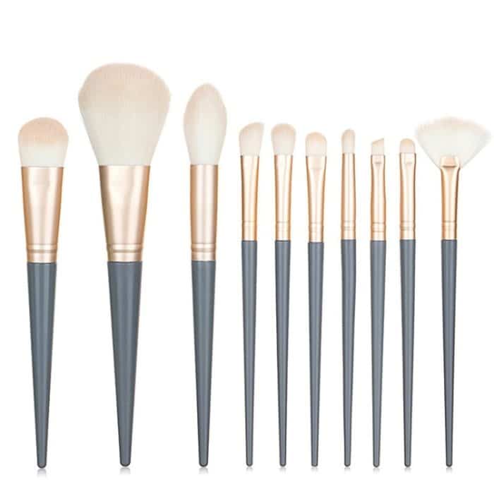 Schönheitspinsel, milchblaue Farbe, fusselfreies Make-up-Pinsel-Set – Bild 1