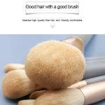 Schönheitspinsel, milchblaue Farbe, fusselfreies Make-up-Pinsel-Set – Bild 2