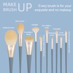 Schönheitspinsel, milchblaue Farbe, fusselfreies Make-up-Pinsel-Set – Bild 5