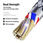 DUZZONA A8 2,4 A USB-auf-USB-C/Typ-C-Ladedatenkabel – Bild 3