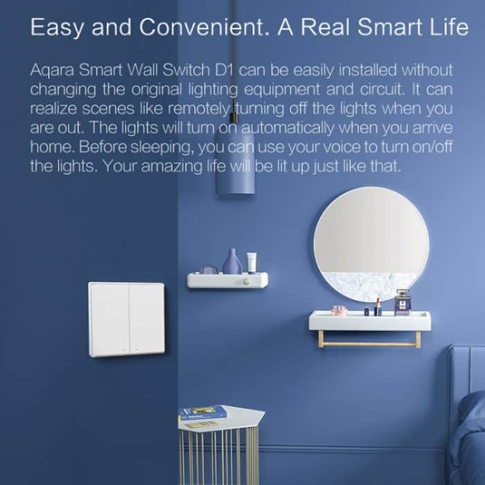 Original Xiaomi Aqara Smart Wandschalter D1,, Single FireWire Single Button Version, Single FireWire Double Button Version, Single FireWire Three Button Version, Zero FireWire Single Button Version, Zero FireWire Double Button Version... – Bild 3