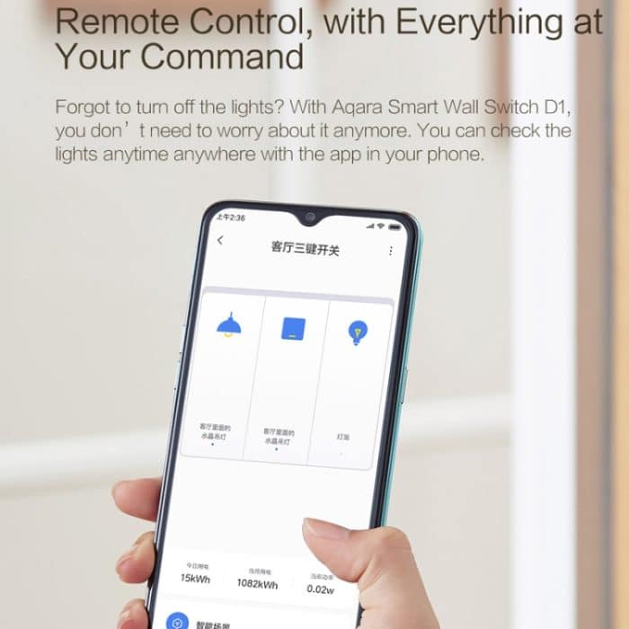 Original Xiaomi Aqara Smart Wandschalter D1,, Single FireWire Single Button Version, Single FireWire Double Button Version, Single FireWire Three Button Version, Zero FireWire Single Button Version, Zero FireWire Double Button Version... – Bild 6