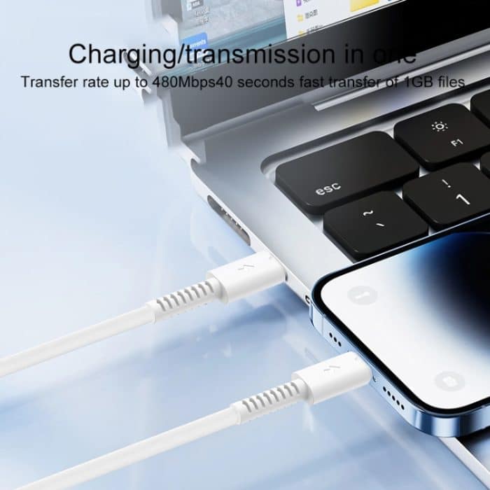 Yesido CA153 PD 20W USB-C / Typ-C auf 8-poliges Ladedatenkabel, Länge: 1 m – Bild 5