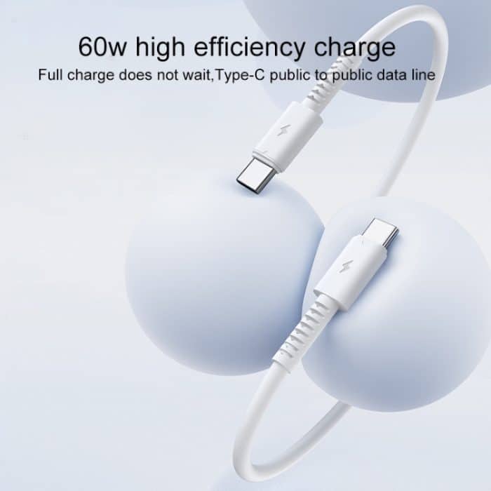 Yesido CA154 PD 60W USB-C/Typ-C auf USB-C/Typ-C Ladedatenkabel, Länge: 1 m – Bild 2