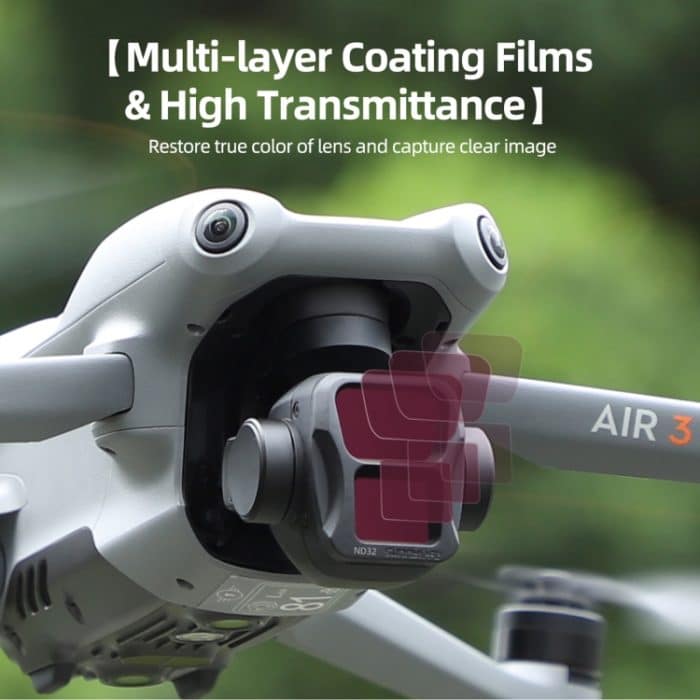 Für DJI Air 3 Sunnylife Kameraobjektivfilter, MRC UV, ND4, ND8, ND16, ND32, ND4/PL, ND8/PL, ND16/PL, ND32/PL, CPL, 3 in 1 CPL ND8 ND16, 4 in 1 ND4/PL ND8/PL ND16/PL ND32/PL, 4 in 1 ND4 ND8 ND16 ND32, 4 in 1 MCUV CPL ND4 ND8... – Bild 6