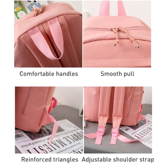 5 Stück/Set Schüler-Schultaschen, leichter und süßer Mädchen-Rucksack – Bild 3
