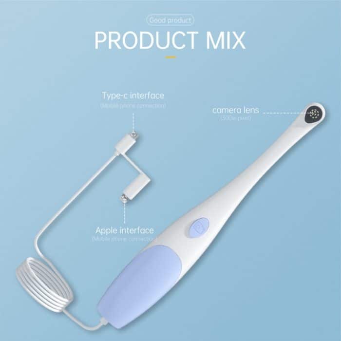 AN109 8LEDs 3.0MP 2 in 1 sichtbares Oralendoskop, 2 in 1 (Purple) – Bild 3